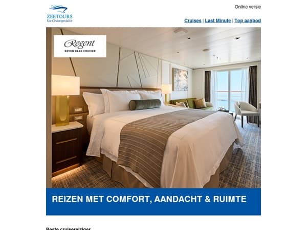 Reizen met aandacht, comfort en ruimte