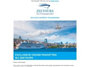Exclusieve cruise pakketten bij Zeetours Cruises