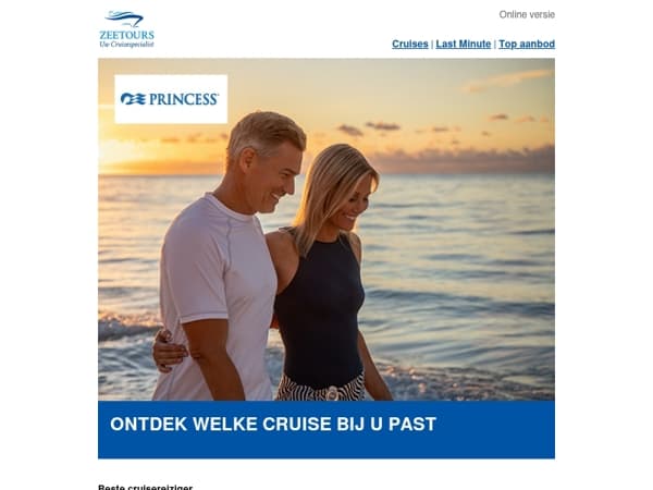 Ontdek welke Princess cruise bij u past