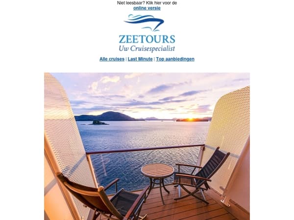 Droomcruises voor u geselecteerd