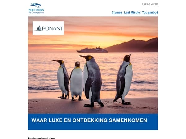 Ponant: waar luxe en ontdekking samenkomen