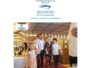 Costa Cruises: cruise extra voordelig met het hele gezin!