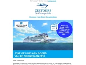 Winactie: maak kans op een gratis cruise met Norwegian Cruise Line? ♫