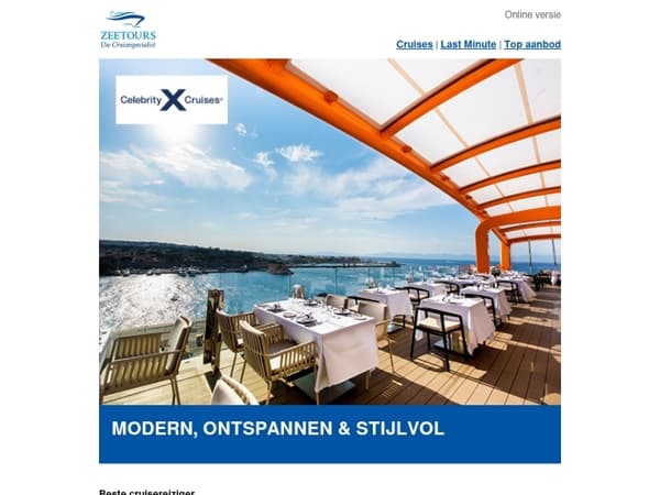 Cruisen met Celebrity: modern, ontspannen en bijzonder stijlvol