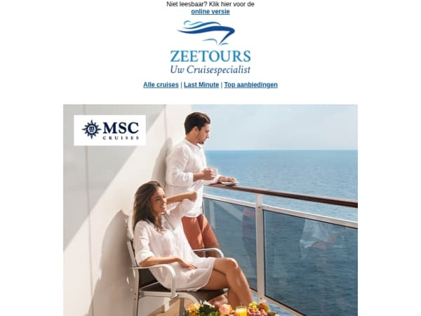 MSC Cruises: Geniet van een Last Minute cruise