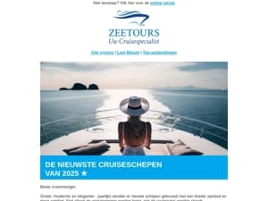 Boek met uw persoonlijke korting | De nieuwste cruiseschepen van 2025 ★