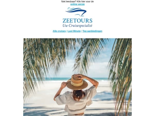 Uw droomcruise vertrekt bijna!