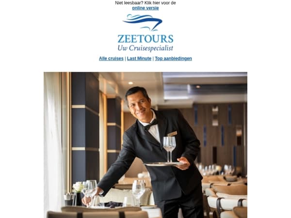 Ultra Luxe cruises met Business class flight upgrade