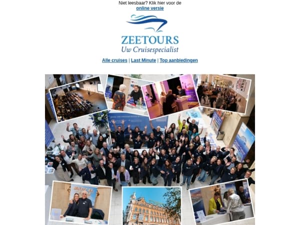 Uitnodiging Zeetours Cruise Event Rotterdam | 27 september