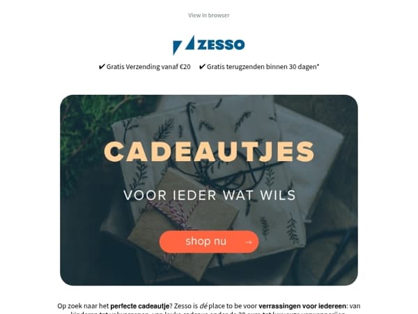 Kijk niet verder dan Zesso voor het perfecte geschenk! 🎁✨