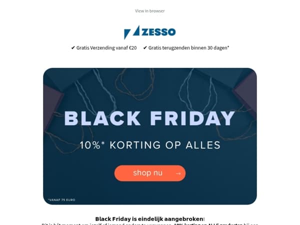 Black Friday bij Zesso! ✨