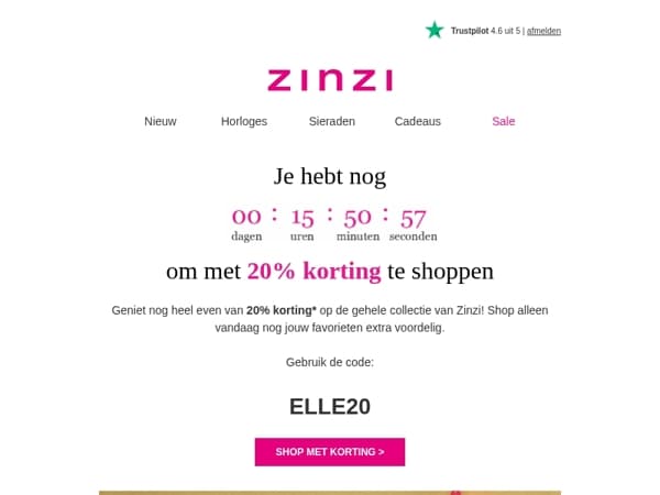 20% korting, alleen vandaag nog!