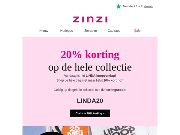 🚨 20% korting op de gehele collectie!
