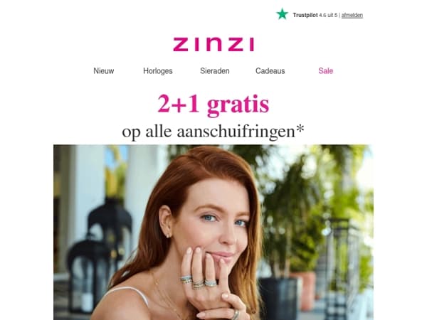 2+1 GRATIS op alle aanschuifringen!