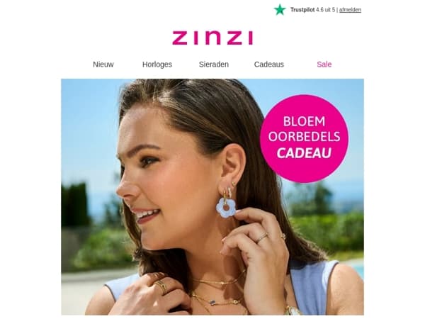 🌸 Gratis bloem-oorbedels bij oorringen vanaf 20 mm!