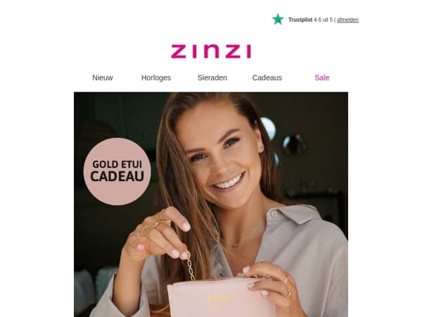 ✨ Cadeautje: een Zinzi Gold Etui ✨