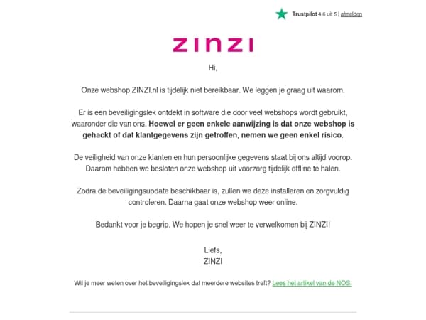 Even niet bereikbaar, met een goede reden