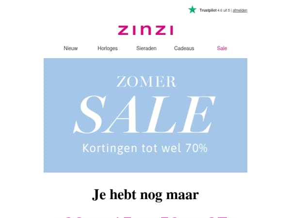 Laatste dag: 20% EXTRA korting op de zomer Sale!🔥