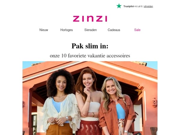 Top 10 vakantie essentials van ZINZI ☀️