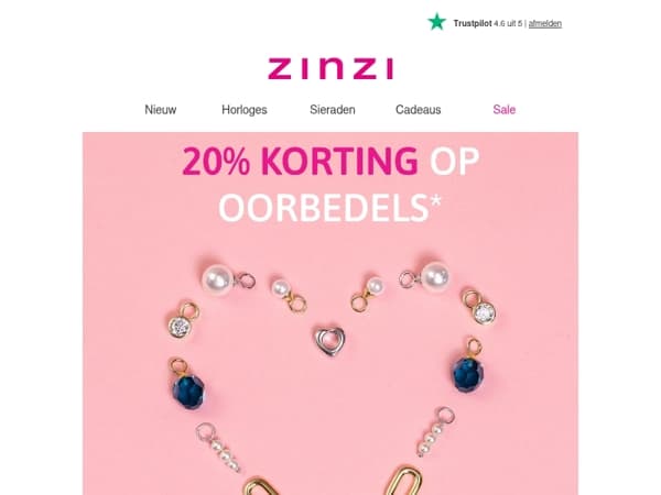 Ontvang 20% korting op alle oorbedels! ✨