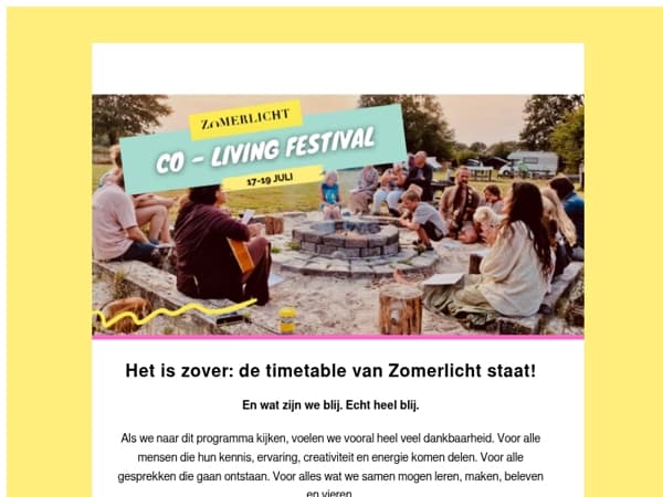 De timetable is er ☀️