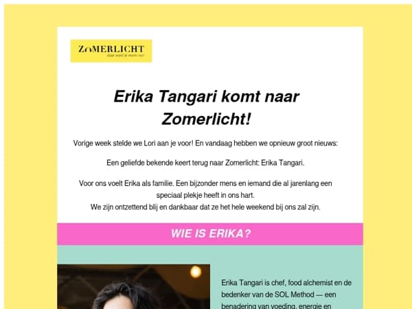BIG NEWS ☀️ ERIKA TANGARI IS BACK 