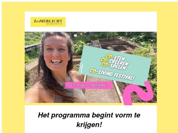 Het programma is er ☀️ Co-living Festival · 17–19 juli