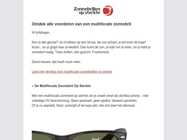 Brildrager, wist jij dit over een multifocale zonnebril?