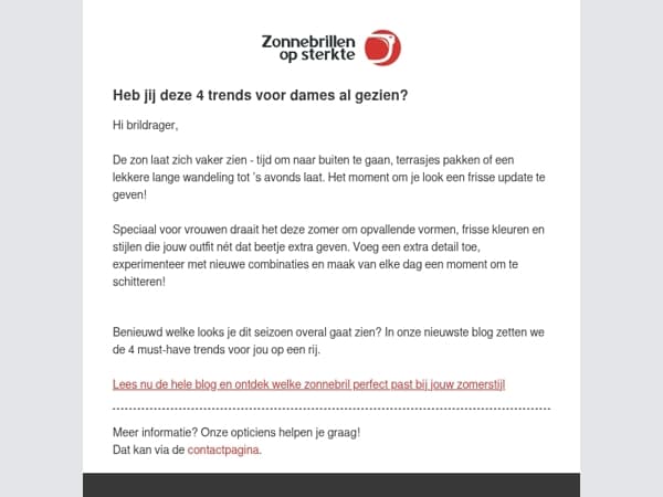 Brildrager, dit zijn dé 4 trends voor dames deze zomer!