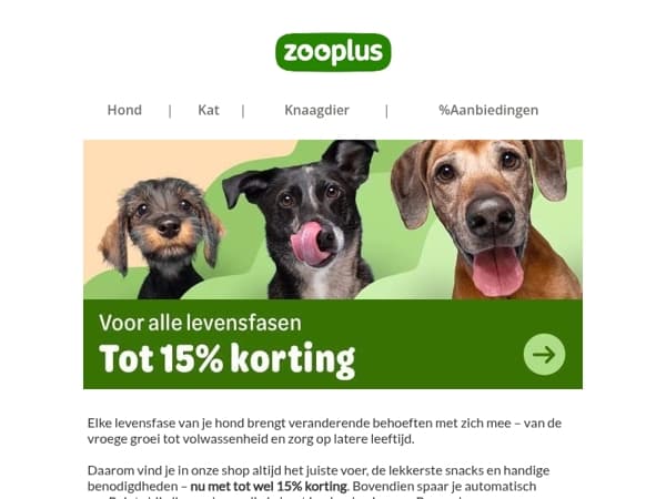  Bespaar tot 15% op producten op maat voor elke levensfase!