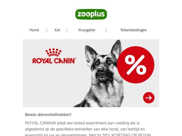  Tot 30% korting: ontdek ROYAL CANIN®
