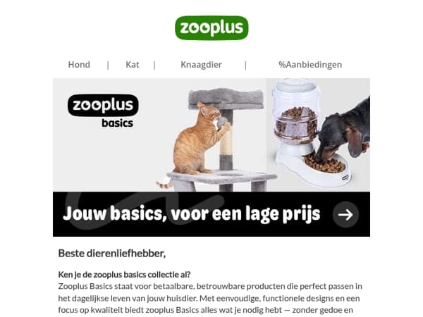  Ontdek zooplus Basics: kwaliteit voor elke dag
