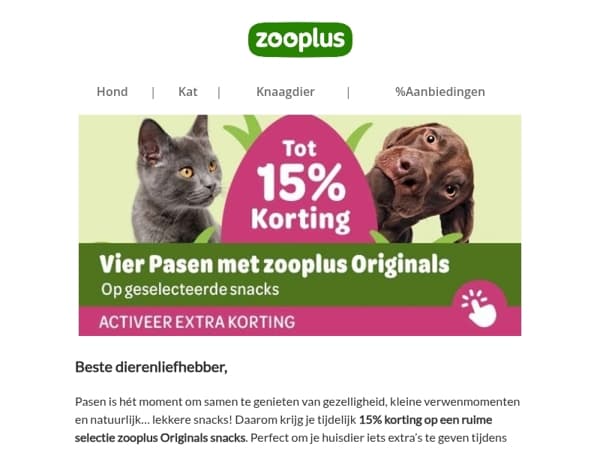 Paaskorting op snacks!