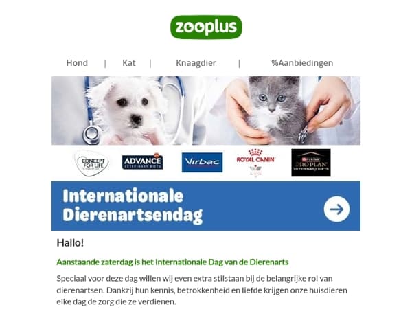 Vier met ons Dag van de Dierenarts