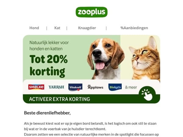 Tot 20% korting op natuurlijke favorieten