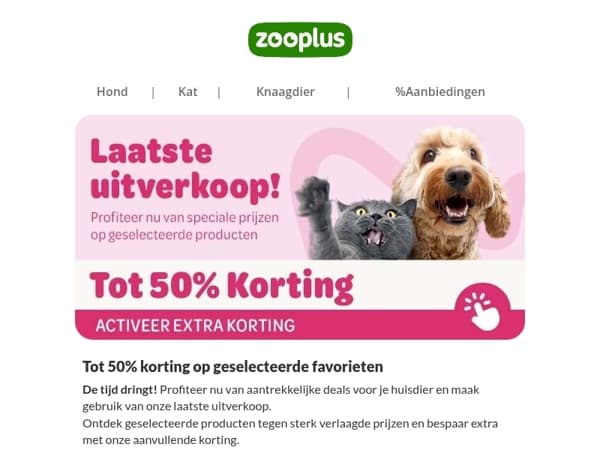 Laatste kans: bespaar nu tot 50%!