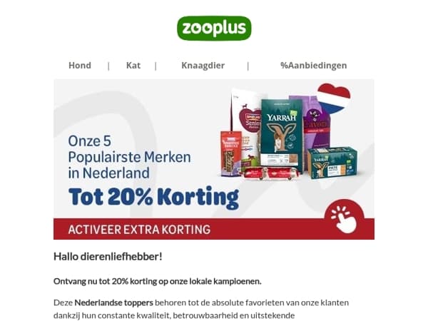 Tot 20% korting op onze lokale kampioenen!