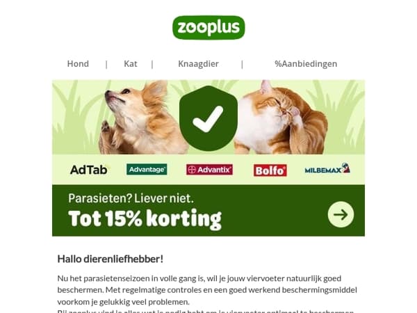  Is jouw huisdier al beschermd tegen vlooien en teken? 