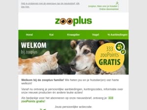 Welkom bij zooplus!