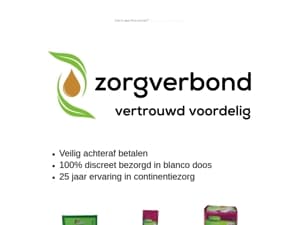 Nu 20 % korting op alle Depend en Seni incontinentie-artikelen