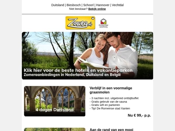 4 dagen Duitsland nu 99,-