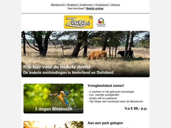 3 dagen Biesbosch v.a 89,- en meer!