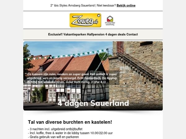 4 dagen Duitsland v.a. 79,-