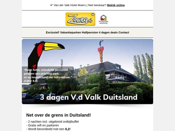 3 dagen Van der Valk Duitsland nu 99,-