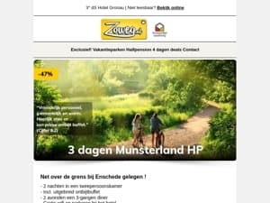 3 dagen Duitsland Halfpension v.a. 104,-