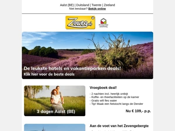 De beste pinksterdeals v.a 72,50,-