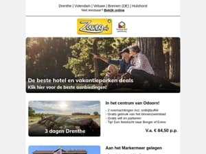 3 dagen Drenthe v.a. 84,50 en meer