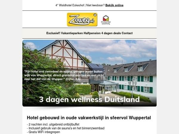 TEST - 3 dagen Veluwe + diner v.a. 109,-