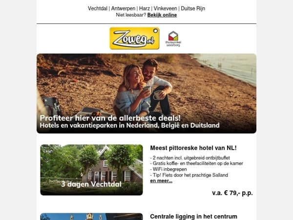 3 dagen Vechtdal v.a. 79,-