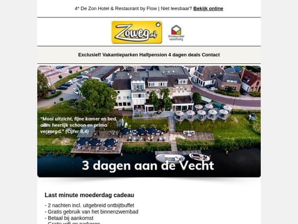 3 dagen aan de Vecht v.a. 89,50